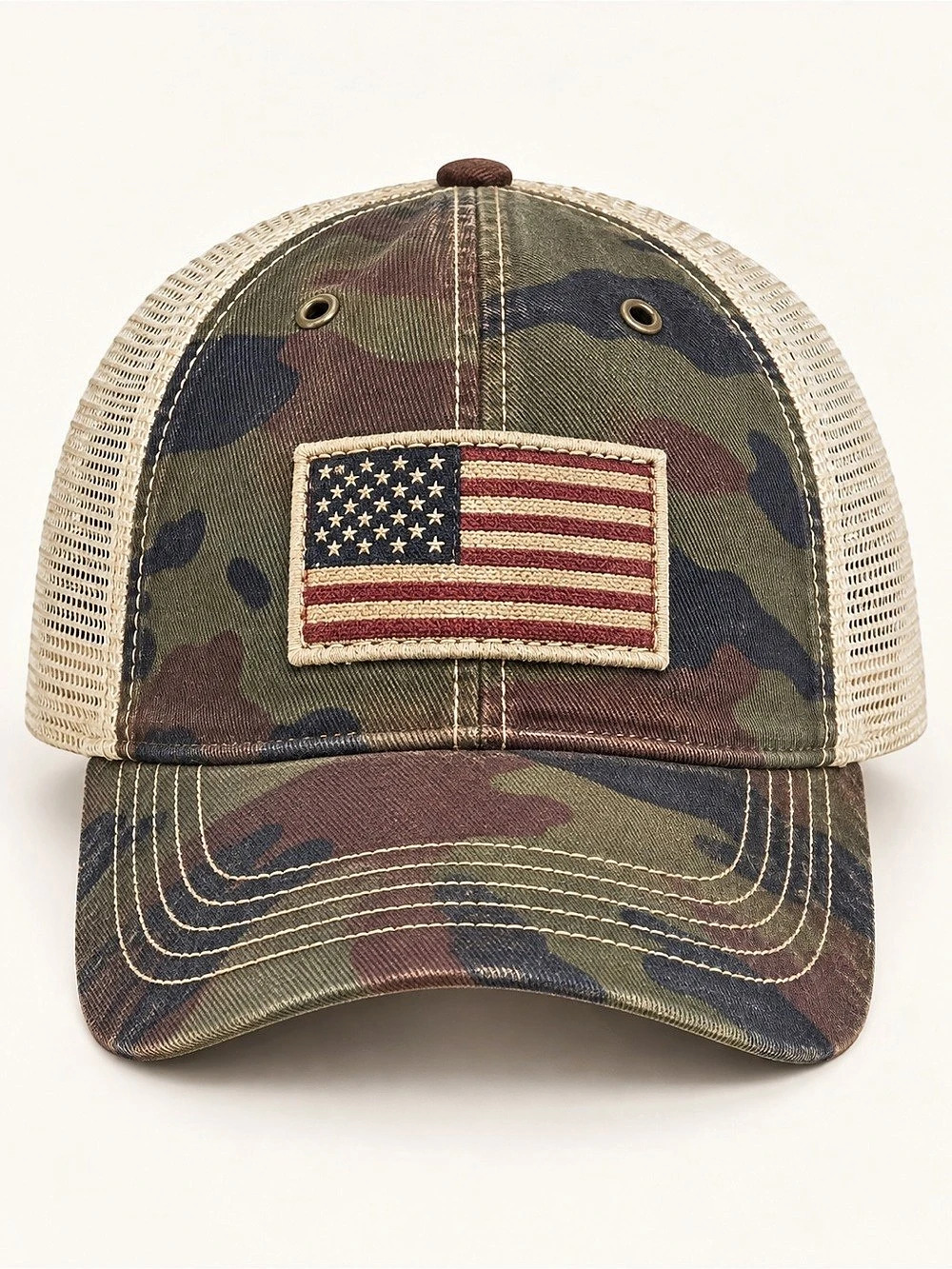 Polo Ralph Lauren Camouflage American Flag Trucker Hat Unisex